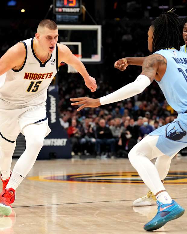 Denver Nuggets center Nikola Jokić and Memphis Grizzlies guard Ja Morant